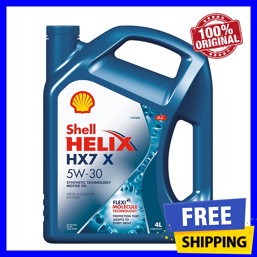 (With Original Oil Filter) Shell Helix HX7 5W30 SN/CF Semi Synthetic ...