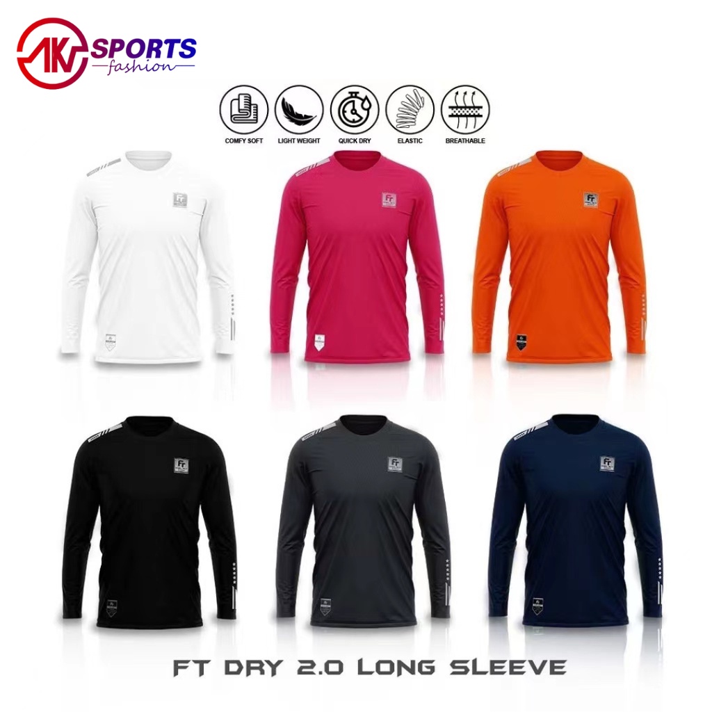 Felet Unisex Shirt Long Sleeve Badminton Jersey | Shopee Malaysia