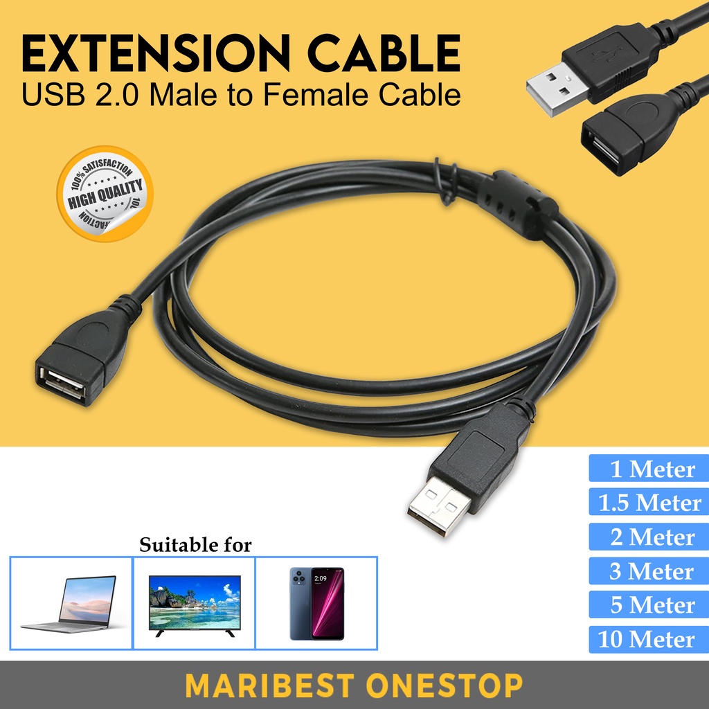 1m 15m 2m 3m 5m 10m Usb Extension Cable Usb Cable Male To Female Usb 20 Extension Cable Usb 