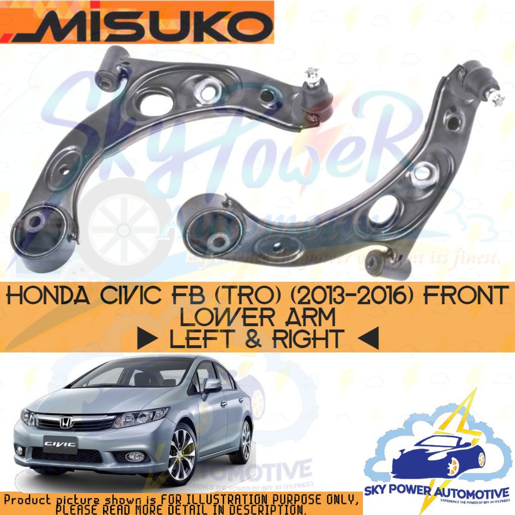HONDA CIVIC FB (TRO) (2013-2016) MISUKO LOWER ARM (FRONT LEFT & RIGHT ...