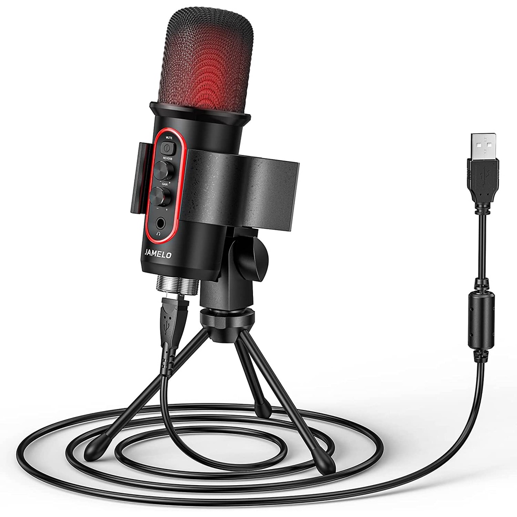 USB MicrophoneJAMELO Computer Condenser Gaming Mic for PC/Laptop/Phone