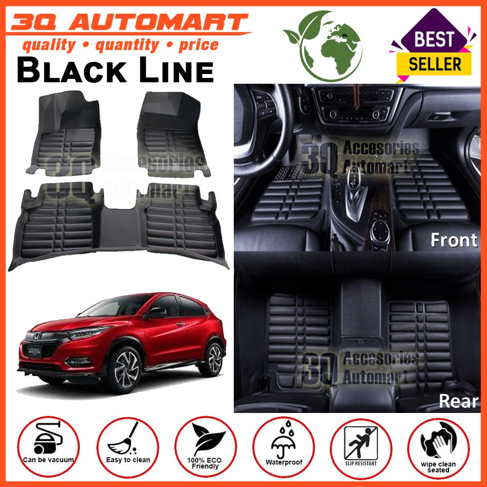 Premium 5D Car Floor Mat Carpet For Honda HRV (2015 Present) Shopee