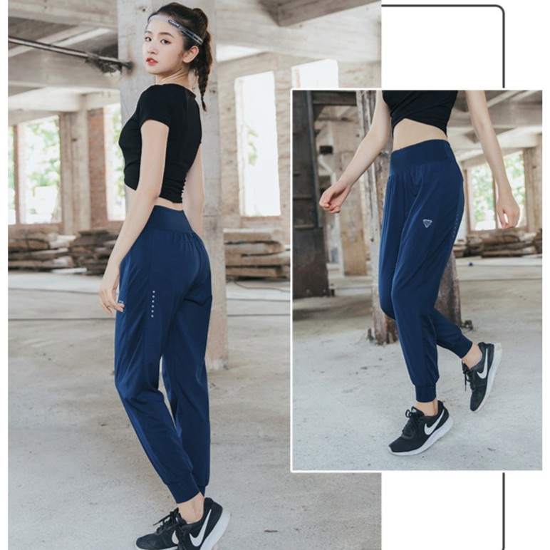 Women Running Loose Pants Fitness Gym Breathable Trousers Workout