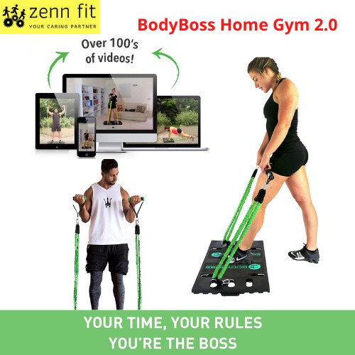 BodyBoss Home Gym Full Portable Gym Home Workout Package for Home Travel