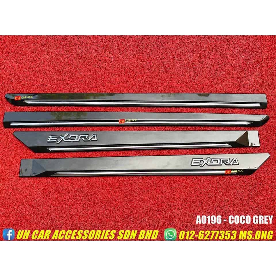 Proton Exora Door Side Line Moulding With Chrome & Word & Paint [READY