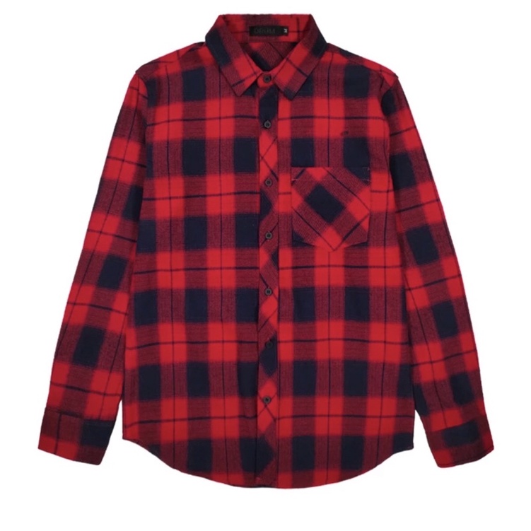 Padini Red Checkered Long Sleeve Shirt (Unisex) | Shopee Malaysia