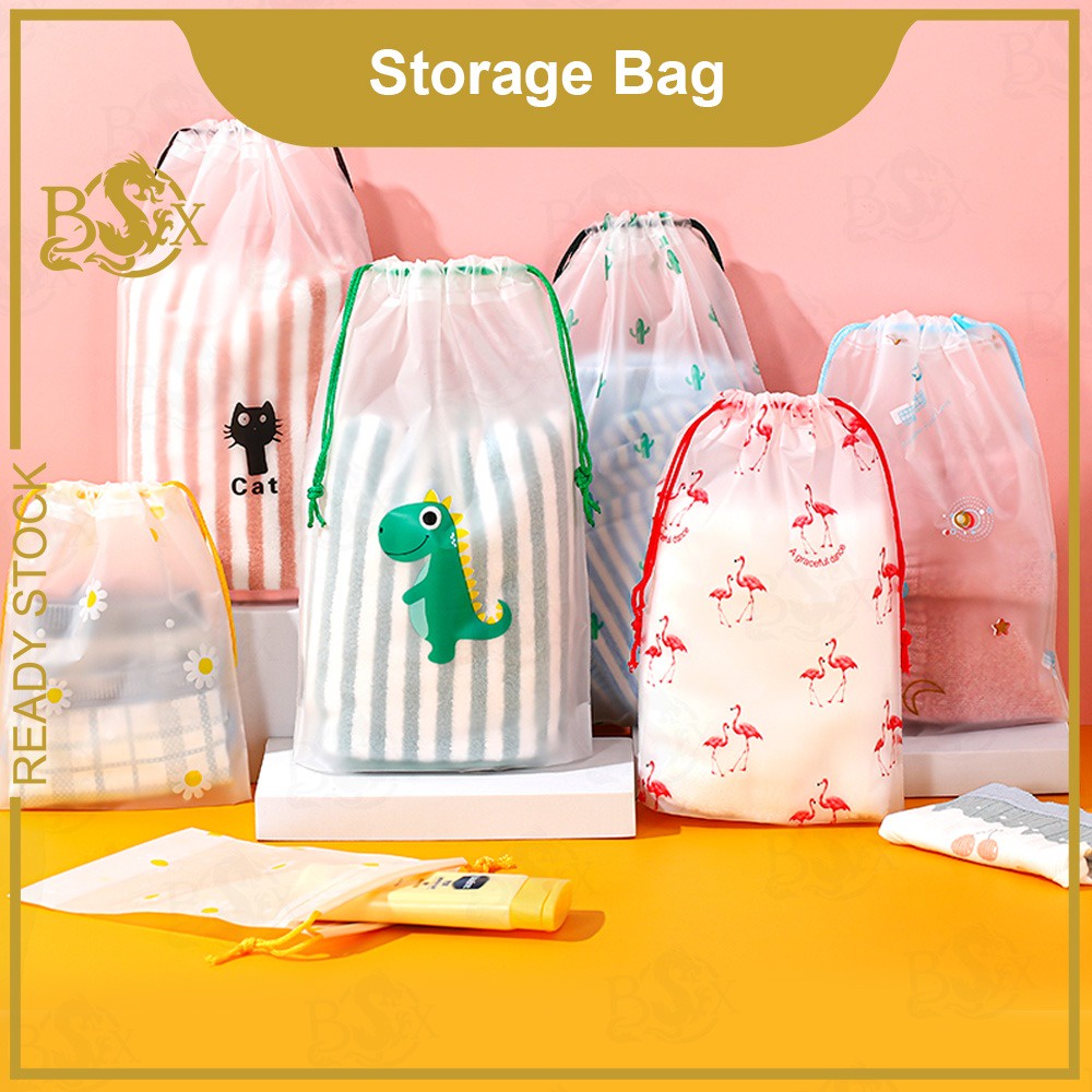 Ready Stock !!! Drawstring Bag Storage Bag Cotton Soft Towel Socks ...