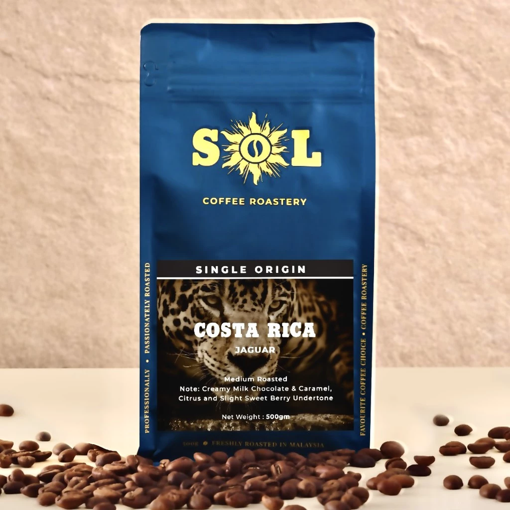 Sol Coffee Roastery Costa Rica Jaguar – specialty coffee beans Malaysia