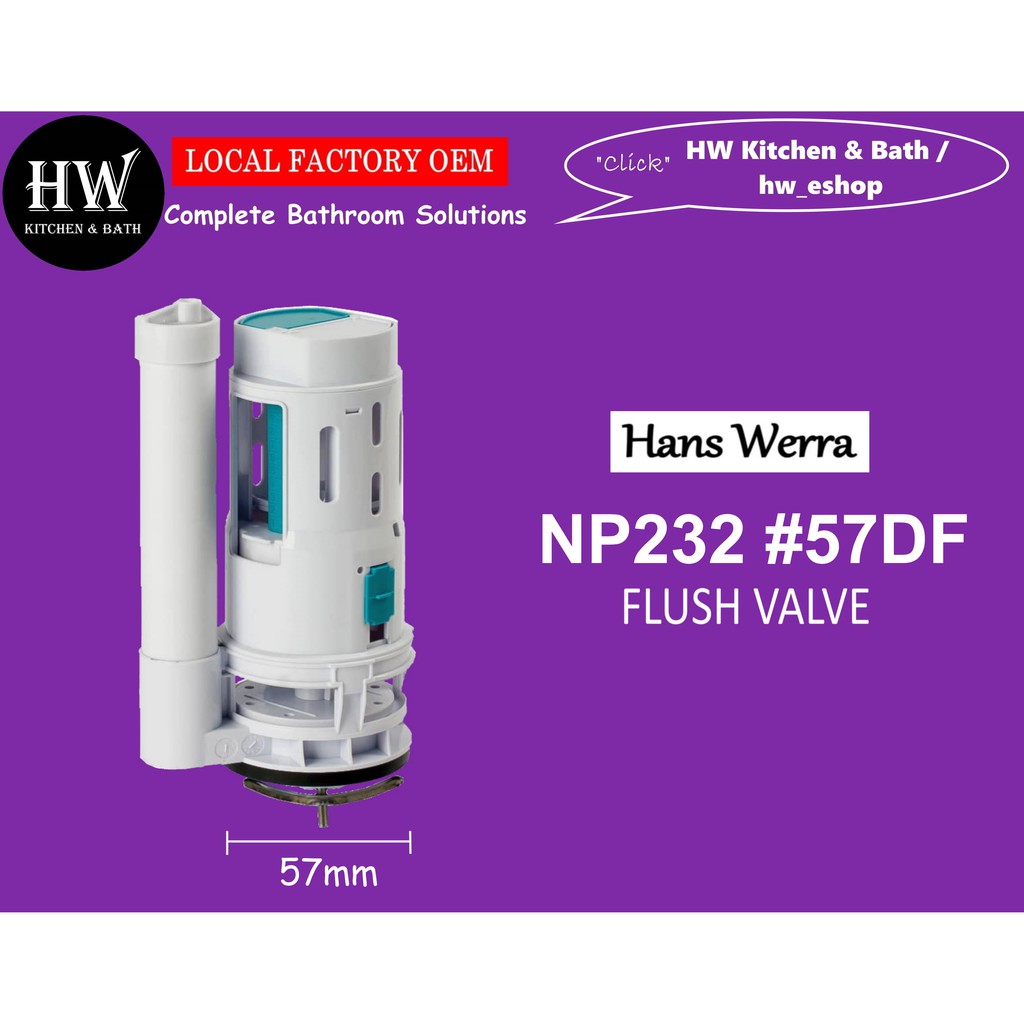 Flush Valve - Dual Flush - Toilet Cistern / Tank NP232 #57DF | Shopee ...