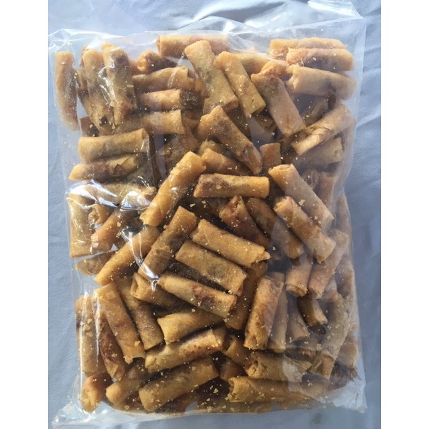 500g Handmade Mini Spicy Shrimp Prawn Rolls He Bi Hiam Mini Popiah ...