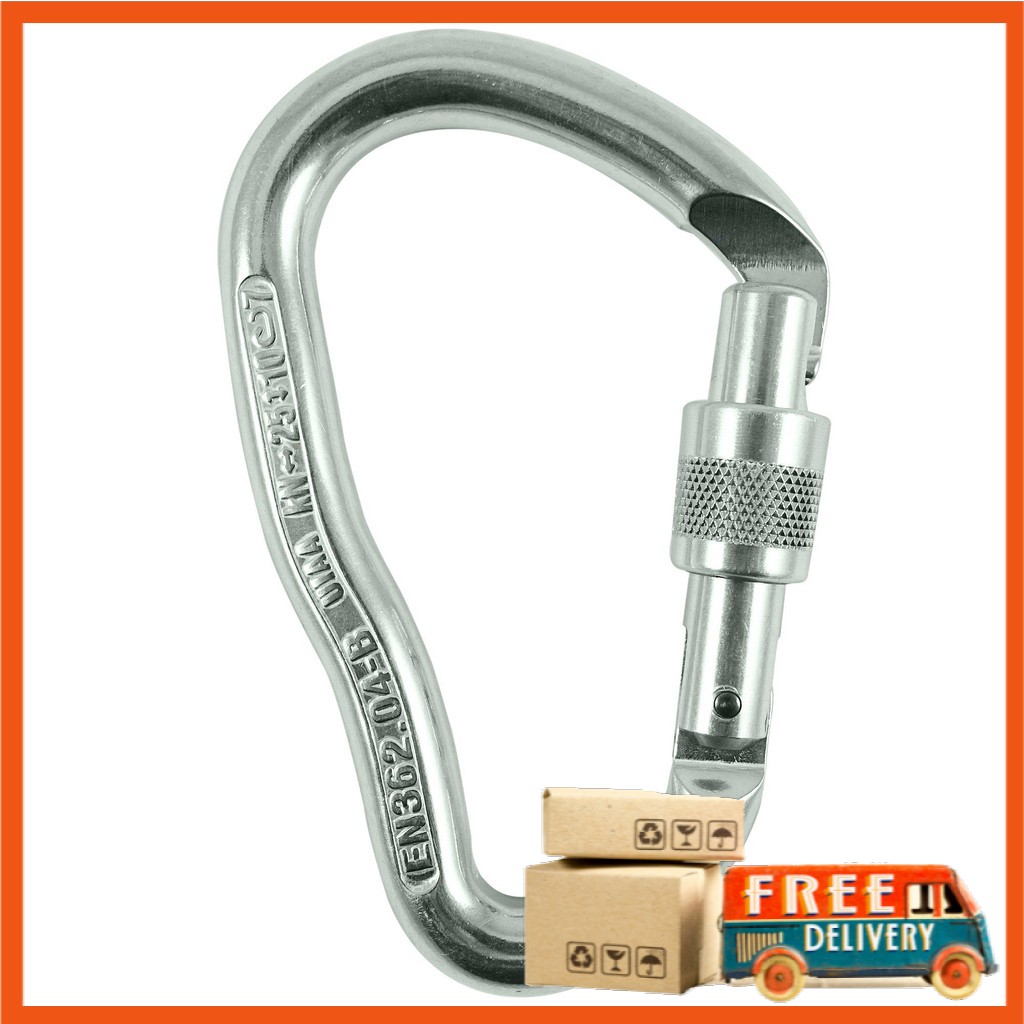 Decathlon Climbing HMS Screwgate Karabiner Goliath Polished Shopee