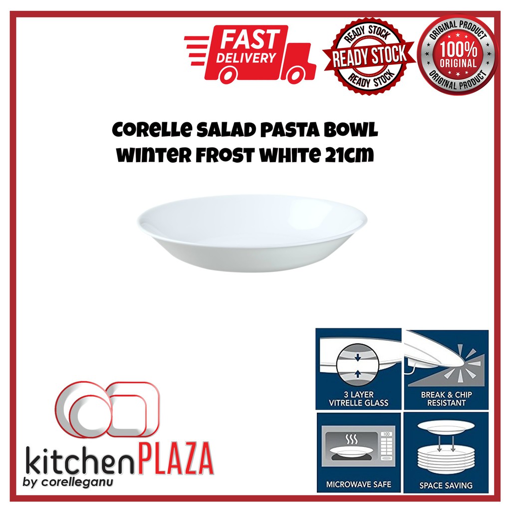 Corelle Winter Frost White Salad Pasta Bowl 21cm