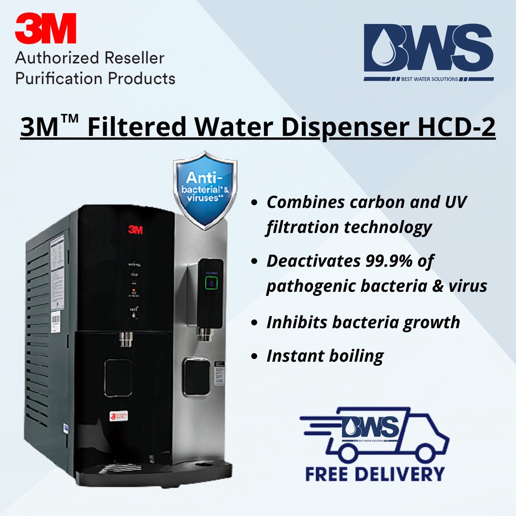 3M Filtered Water Dispenser HCD2 COMBINE Carbon and UV Technology