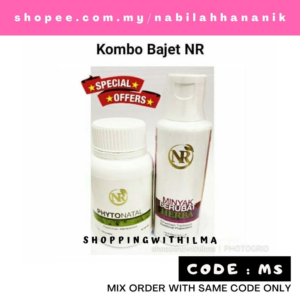 Nona Roguy Kombo Phytonatal 90tab Minyak Berubat Herba Nr 120ml