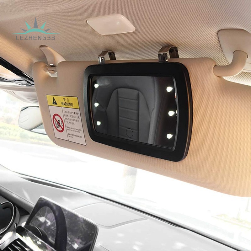 Car Sun Visor Mirror with LED Lights Makeup SunShading Cosmetic Mirror