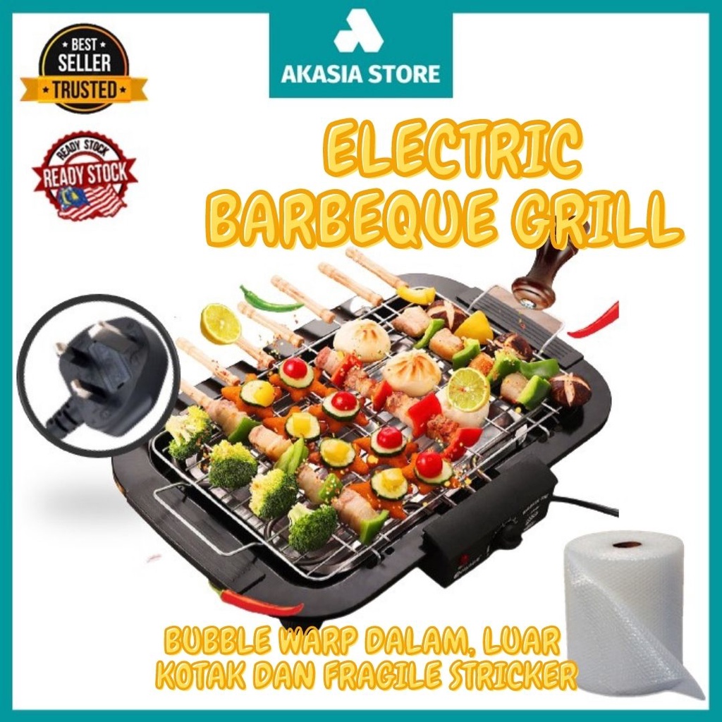 Pemanggang Elektrik Smokeless Barbeque Korean Pan Electric Barbecue BBQ ...