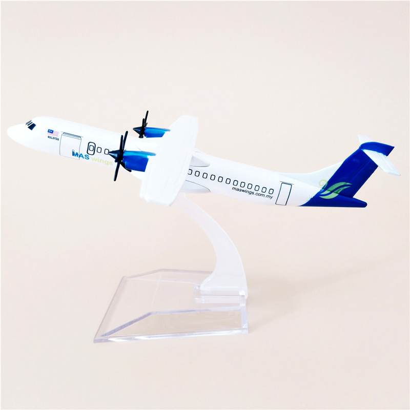 Malaysia ATR Aircraft Model MASwings ATR-72-500 Diecast Metal Airplane ...