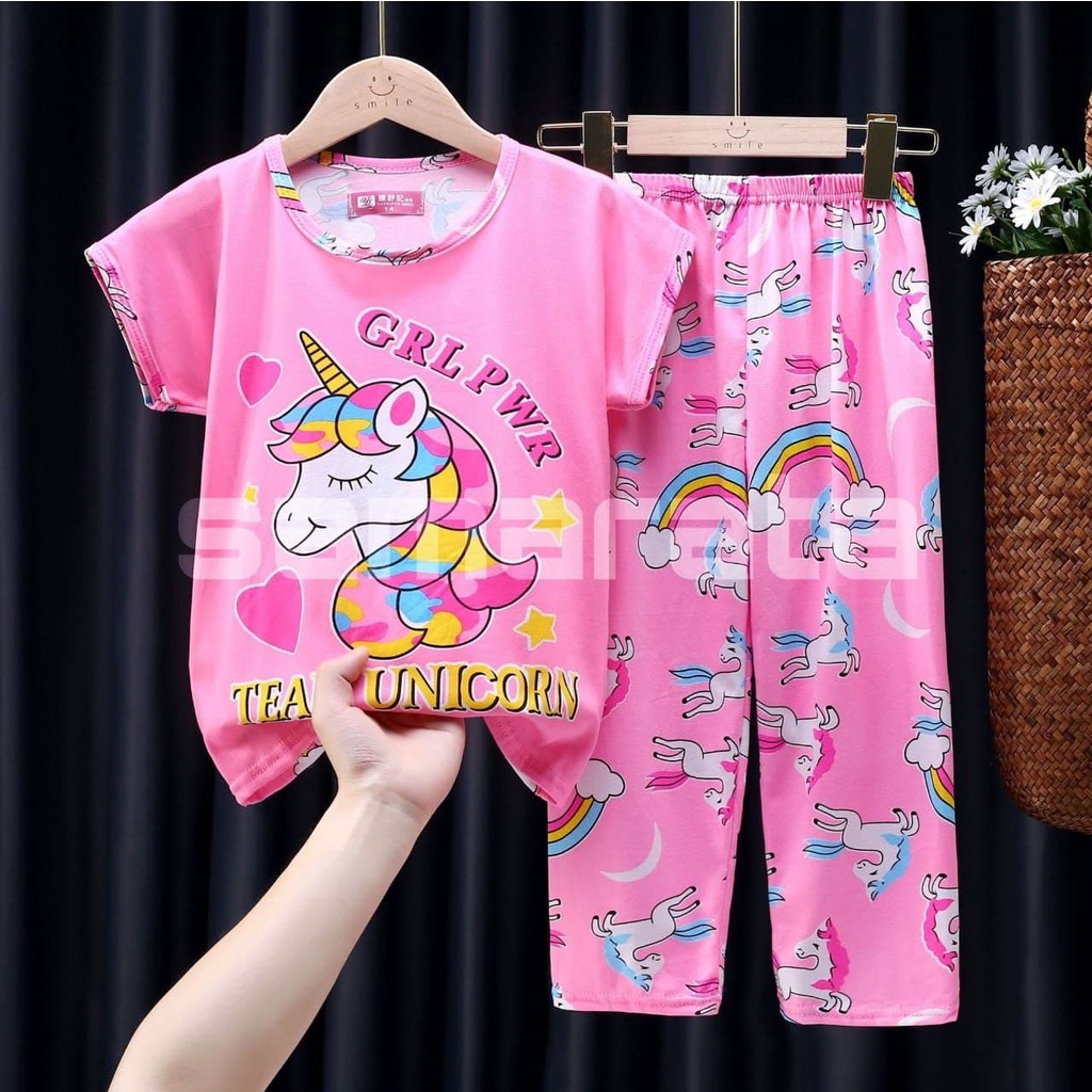 💥Ready Stock 💥Top+Pants 100%Cotton Sleepwear Kids Pyjamas Suit Long ...