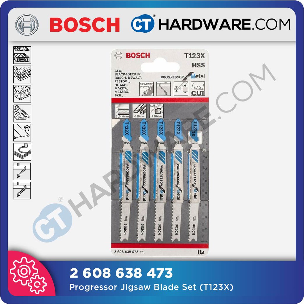 BOSCH T123X JIGSAW BLADE PROGRESSOR FOR METAL FAST CUT [ 2608638473