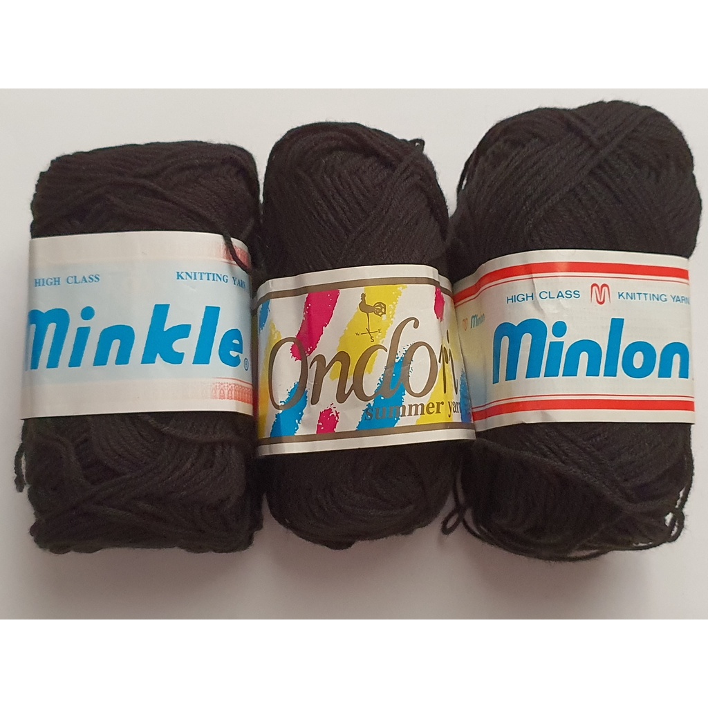 [ONDORI/MINKLE/MINLON] (Black) Knitting Yarn Benang Kait | Shopee Malaysia