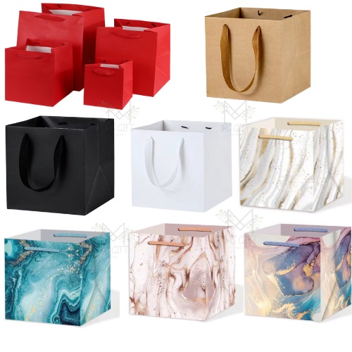 Ready Stock Square design paper bag! 15X15, 20X20, 25X25CM | Shopee ...