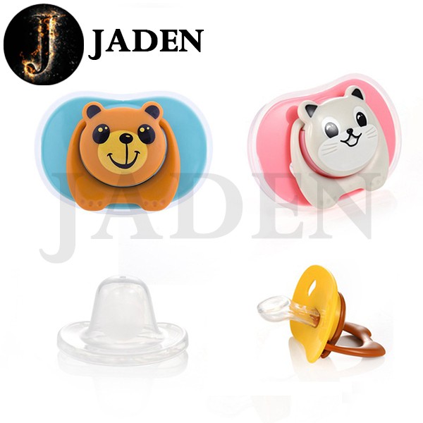 JADEN Newly Newborn Kids Baby Cartoon Infant Pacifier With Dust Cover ...