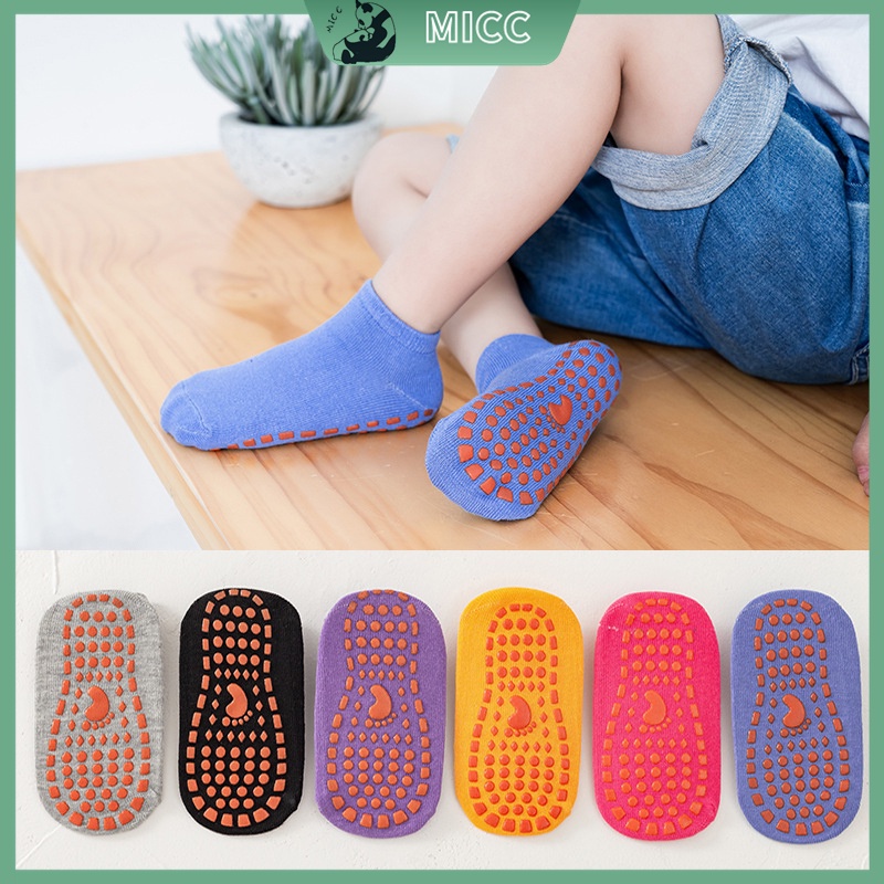 1 Pair Cotton Baby Socks Rubber Anti Slip Boy Girl Floor Kids