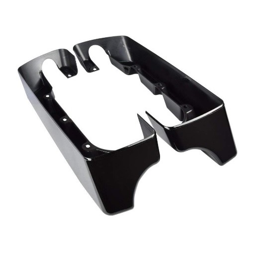 Harley Touring 4″ Hard Stretched Saddlebag Extensions Extended Fender - Baggers Bags - Extended