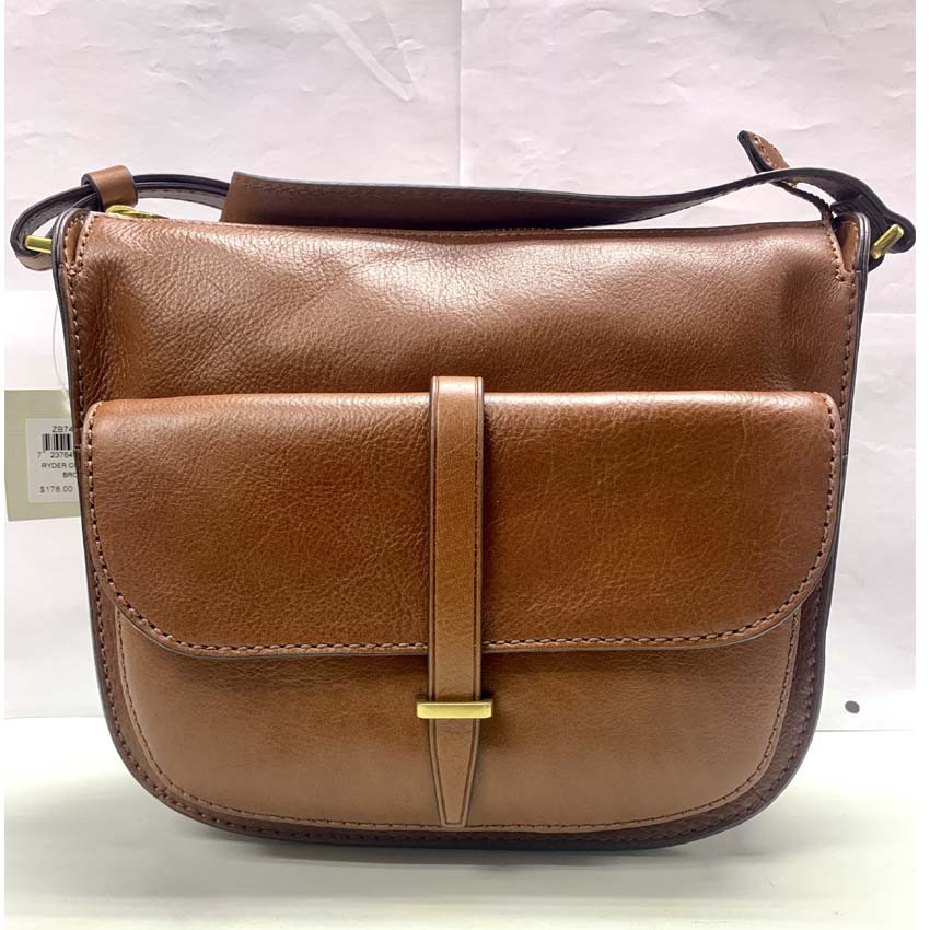 Defective Piece Fossil Ryder Crossbody Bag Brown D ZB7411200