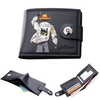 Women Men Wallet Cartoon Two-Flold Wallet Anime One Piece Wallet Card  Holder Student Wallet | Shopee Malaysia