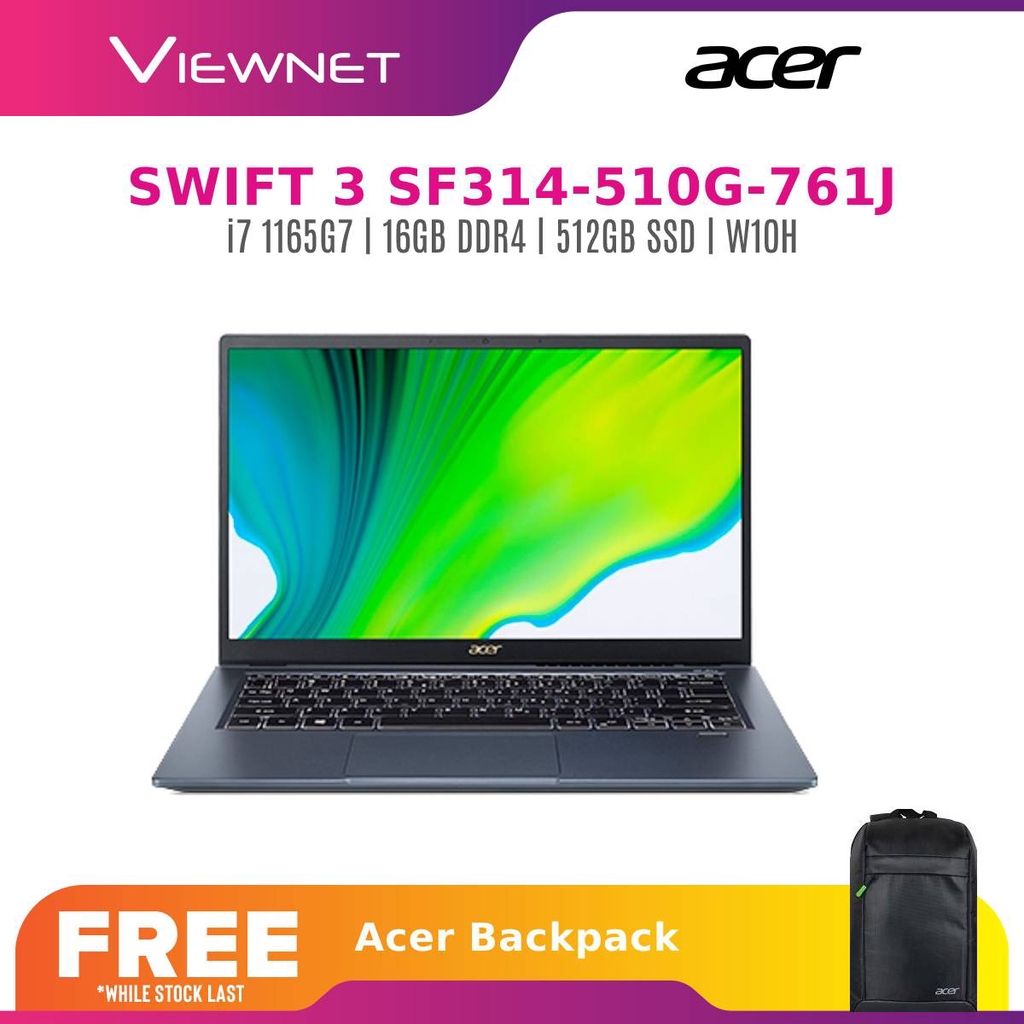 Acer Swift 3x SF314-510G-761J – Intel i7-1165G7 |Ram 16GB | 512GB SSD ...