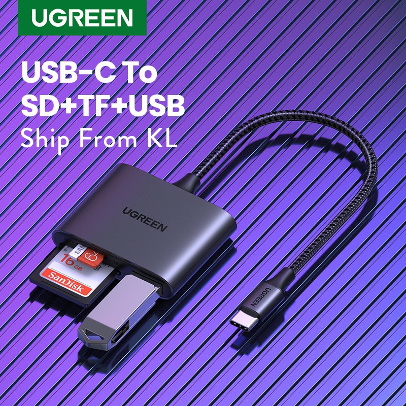 Ugreen Card Reader Usb Type C To Usb Sd Tf Card Reader Adapter