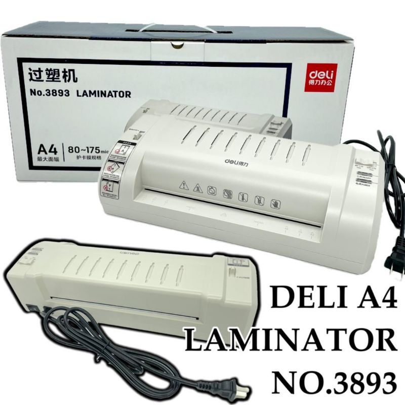 Joo Huat Deli A4 Laminating Machine 3893 Laminate A4 Paper Plastic