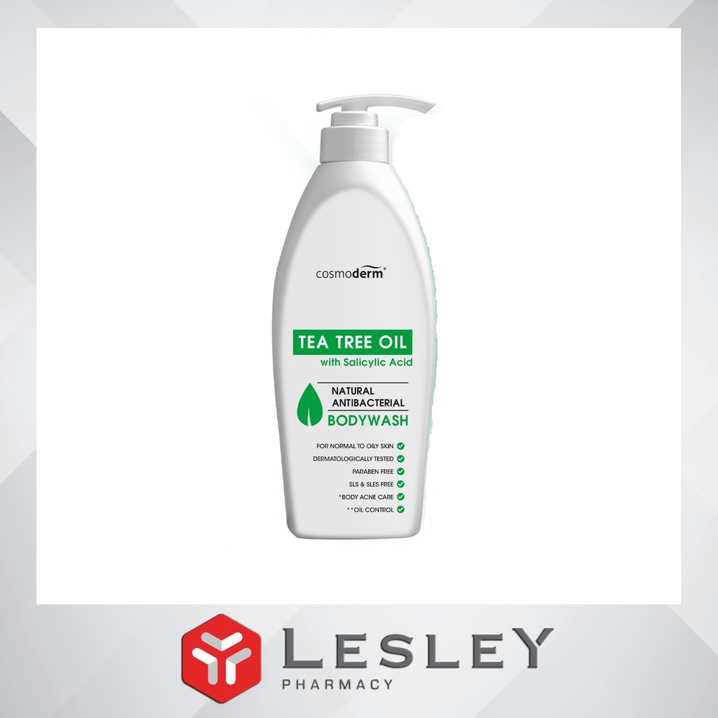 Cosmoderm Tea Tree Oil Bodywash (previously Known As Shower Gel) 500ml ...