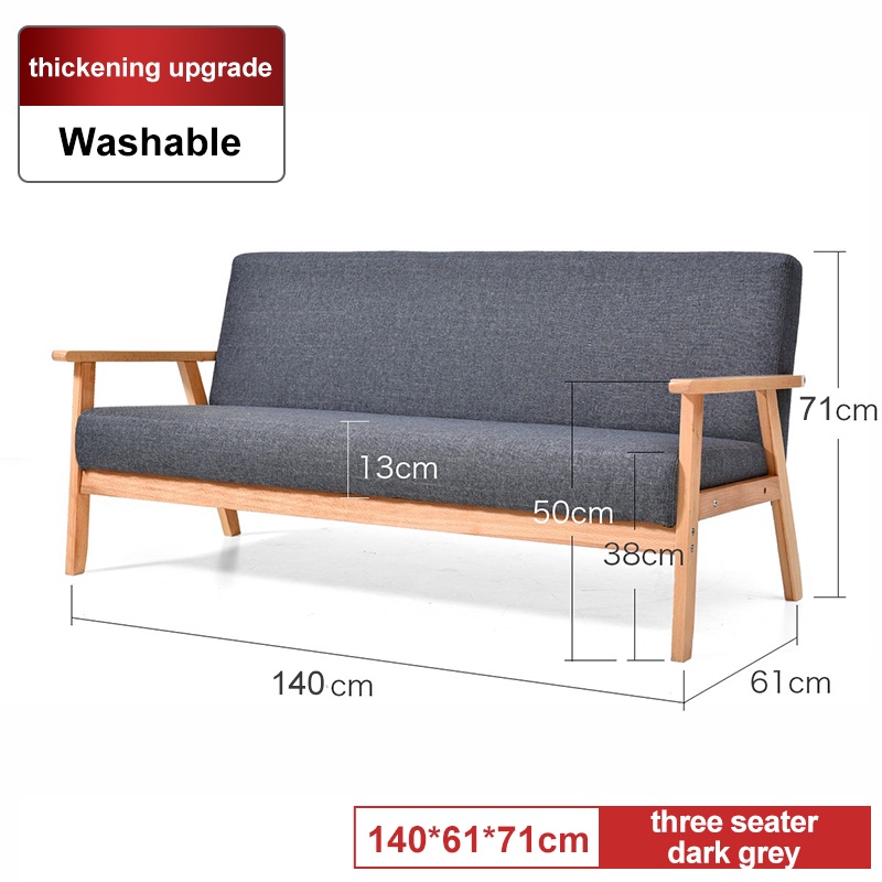 LISofa Bed 1/2/3 Seater Sofa Set for living room Fabric Sofa Canvas