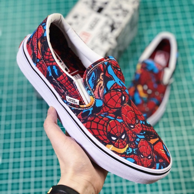 Vans Slip On Marvel Shoes Spiderman Shopee Malaysia
