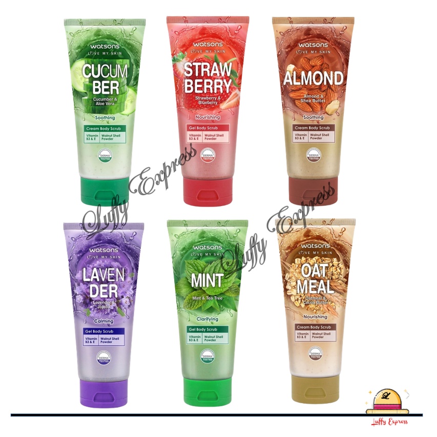 Watson Watsons Love My Skin Cream / Gel Body Scrub 200g Shopee Malaysia