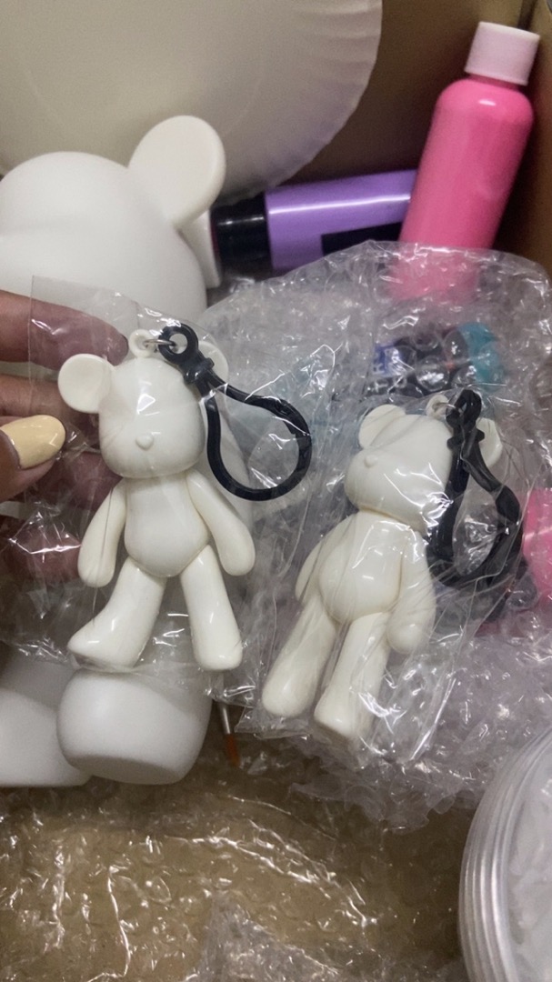 LV White Bear Brick Keychain – Charm Popper