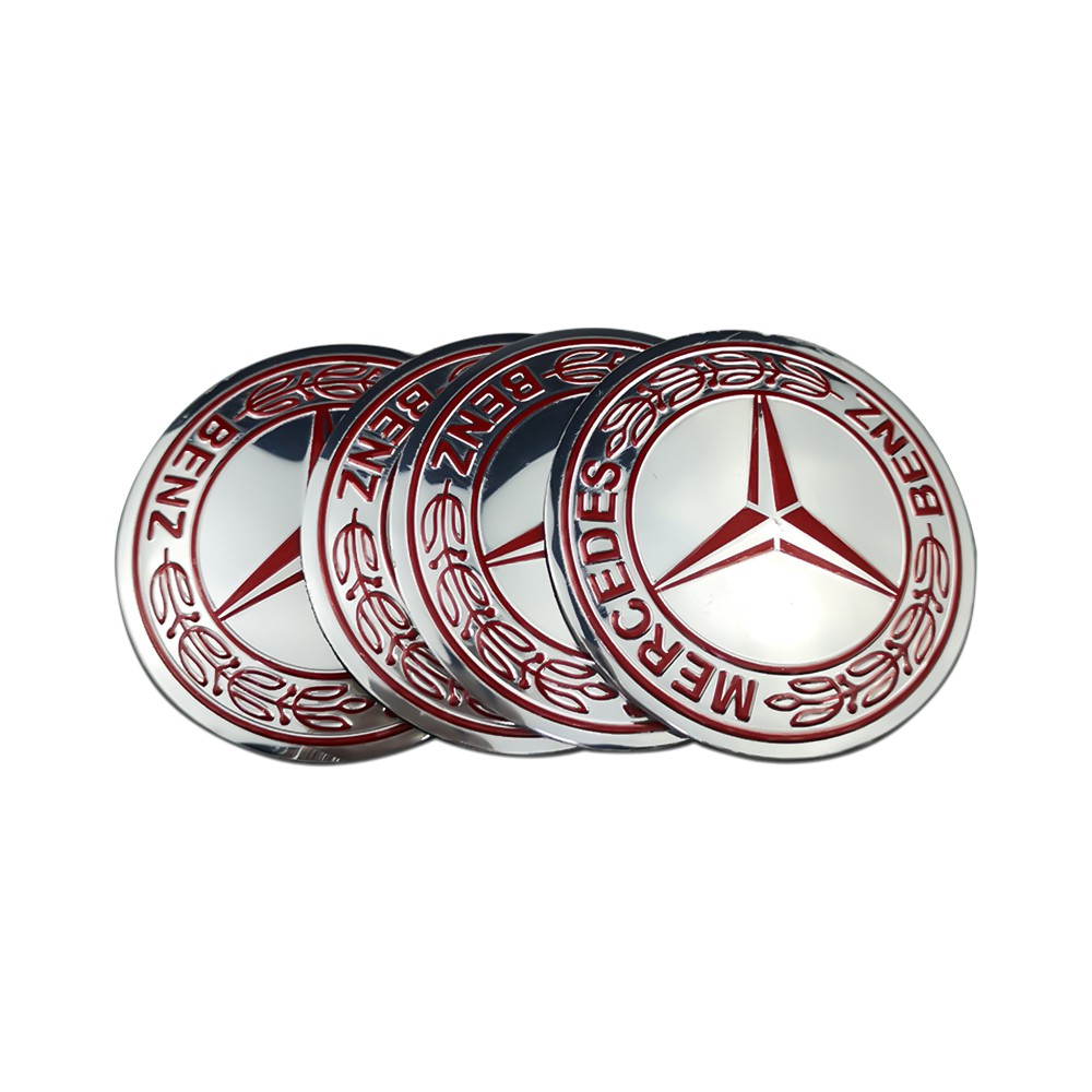 4x Stckers Mercedes Benz New Black Wheel Centre Cap Stcker 3D Logo