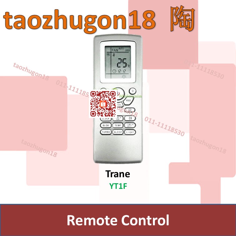 Trane Air Conditioning Conditioner Aircon Remote Control YT1F Shopee Malaysia