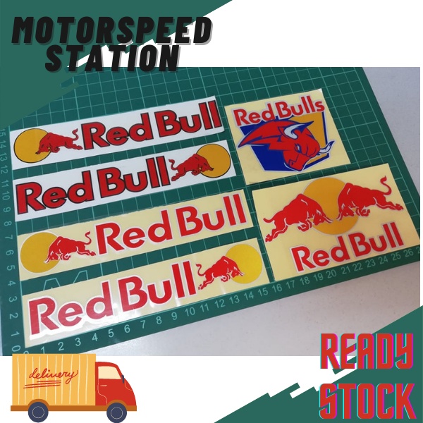 STICKER CUTTING REDBULL REFLECT PANTUL Sticker Motor Sticker