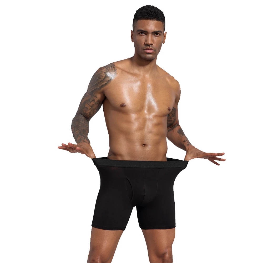 Men's Long Boxer Cotton Anti-rub Plus Size Men Underwear | Shopee Malaysia