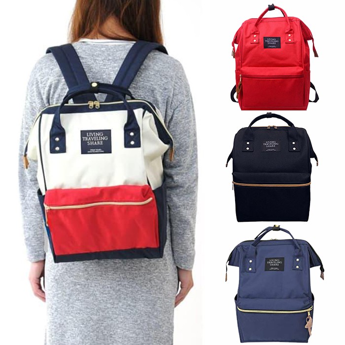 Living traveling outlet share canvas backpack