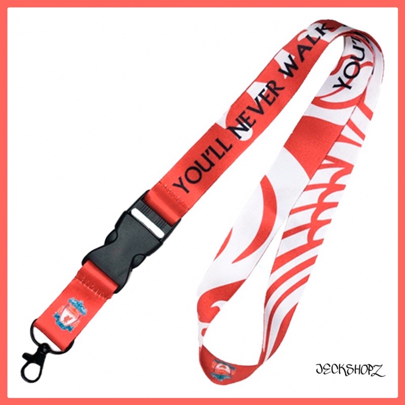 Liverpool The Reds You Never Walk Alone smooth silky Print Lanyard