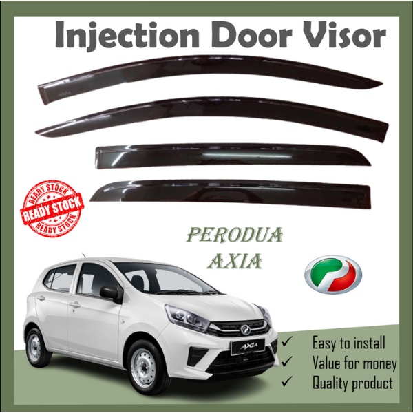 Perodua Axia Injection Door Visor Air Press 2.5 inch (1 set 4 pcs Local ...