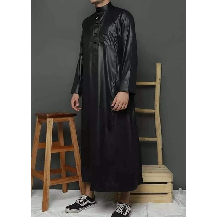 Luxury Plain Men's Robes - slim fit Buttons saudi Robes - AL-Fadhil ...