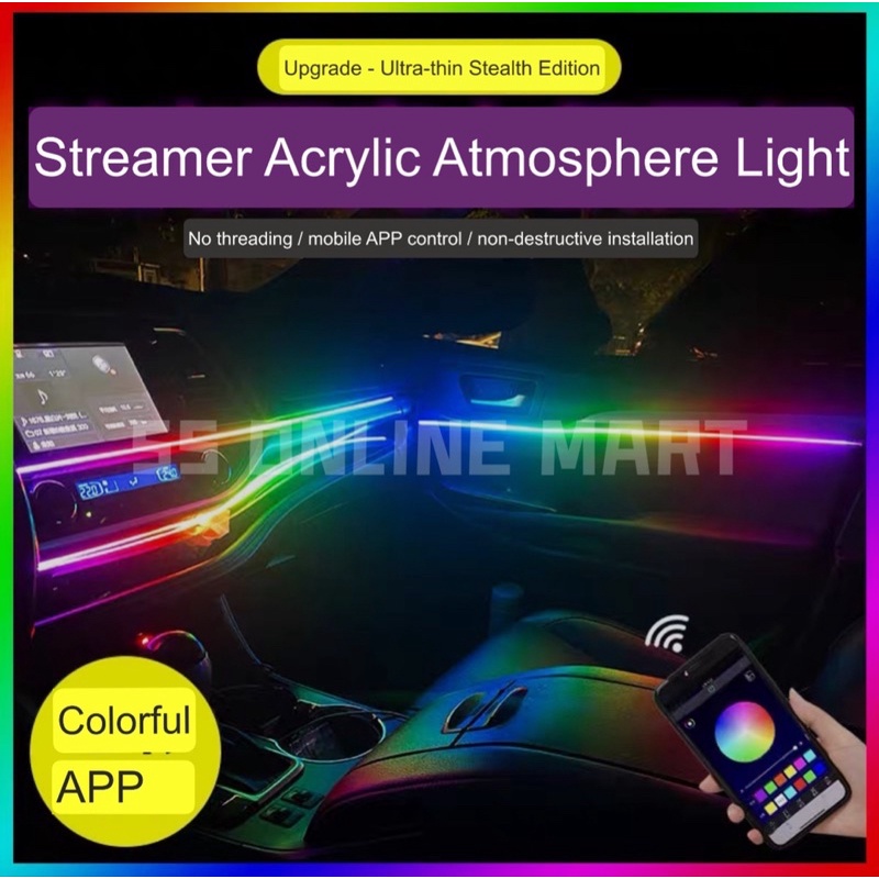 RGB USB LED Interior Atmosphere Lights – Phone-Controlled, Multicolor For Cars, Trucks & SUVs 3 thumbnail image