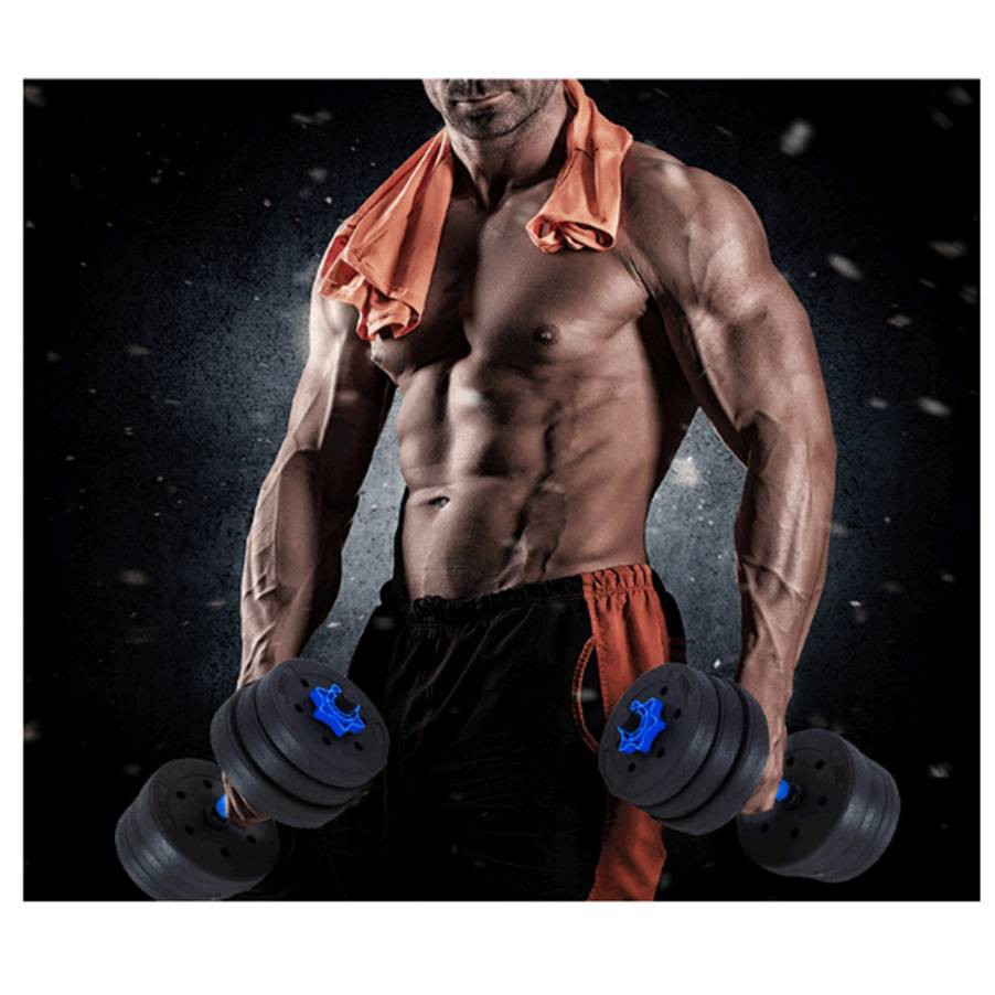 10KG哑铃套装健身房铸铁力量健身运动可调10KG肌肉健美家用健身器材健身房器材