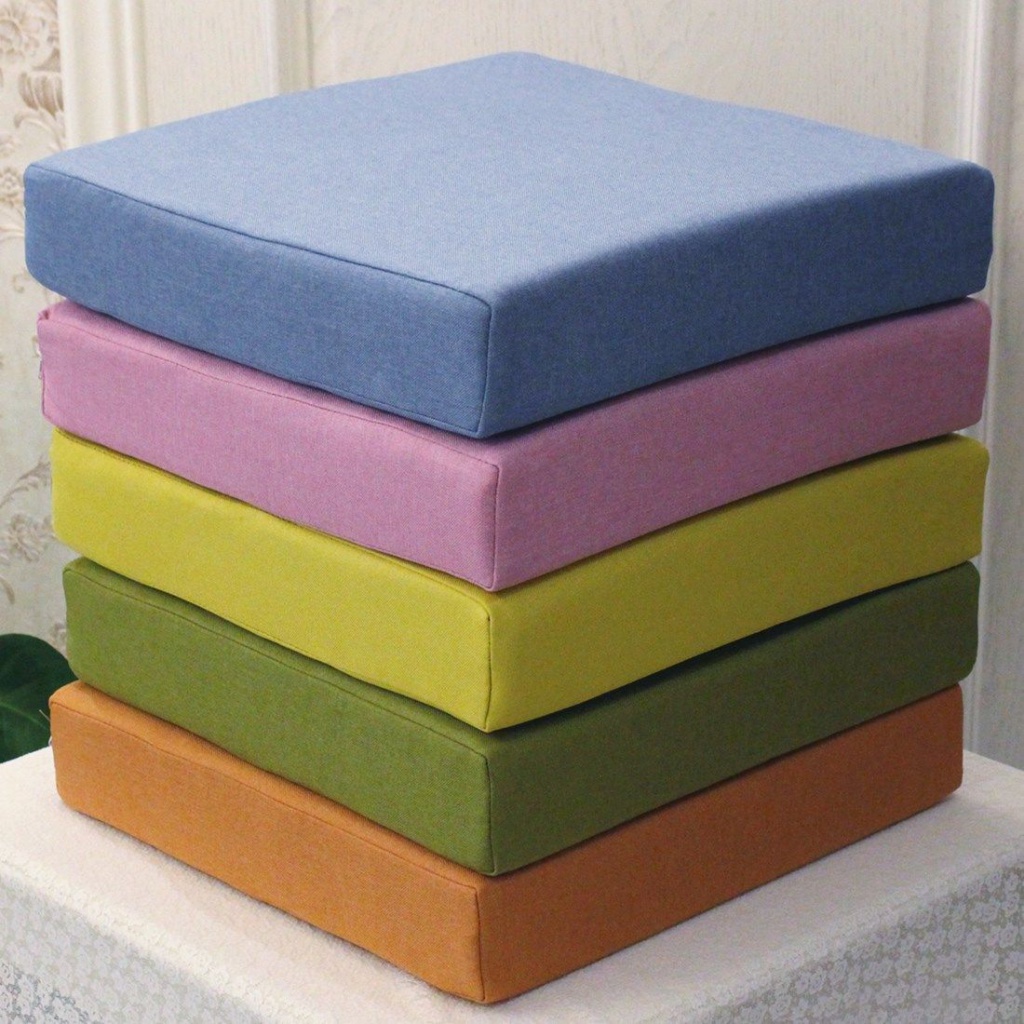 Ready Stock Linen Cushion Thickened Sponge Stool Car Seat Living Room ...