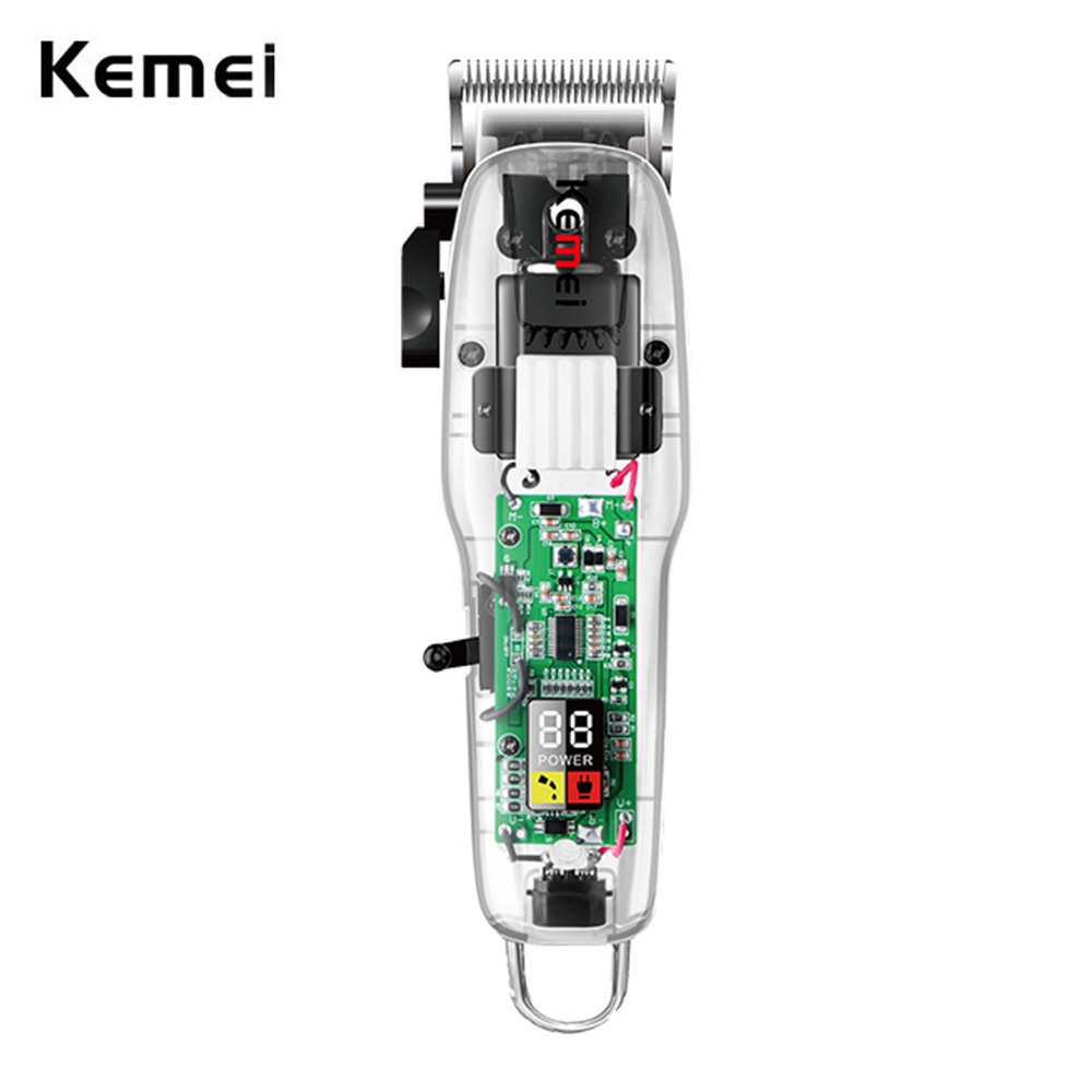 Kemei KMNG108 Usb Transparent Body Hair Cutting Machine Electric Hair